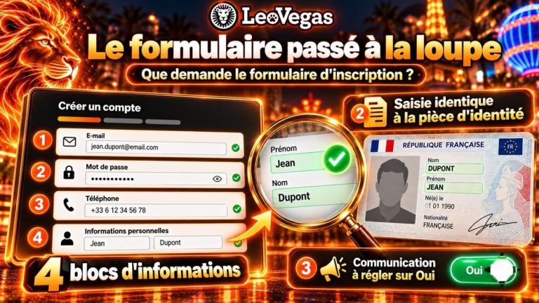 LeoVegas Casino formulaire