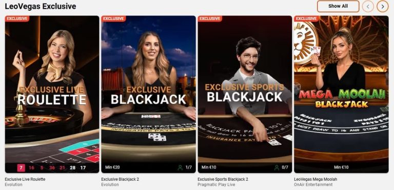 LeoVegas Casino jeux live